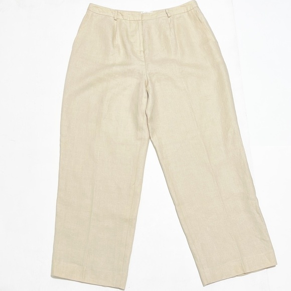 Talbots 100% LINEN Woman Casual Pants Size 14 - Picture 1 of 12